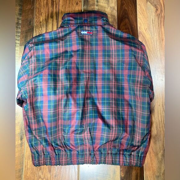 Vintage 90’s Tommy Hilfiger Ski Jacket, size Men’s L. Maroon, Green, Blue Plaid - Picture 8 of 9